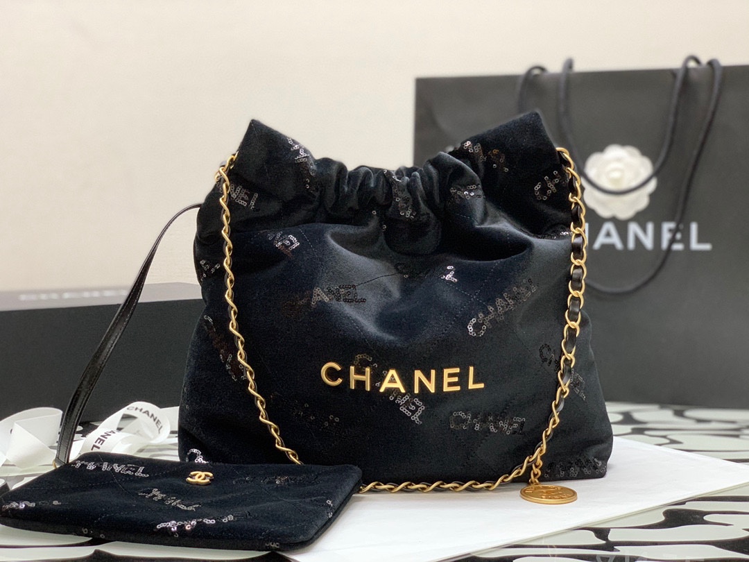 Chanel Black 22 Bag