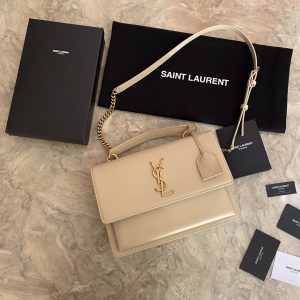 Medium Sunset Satchel in Smooth Leather Bag