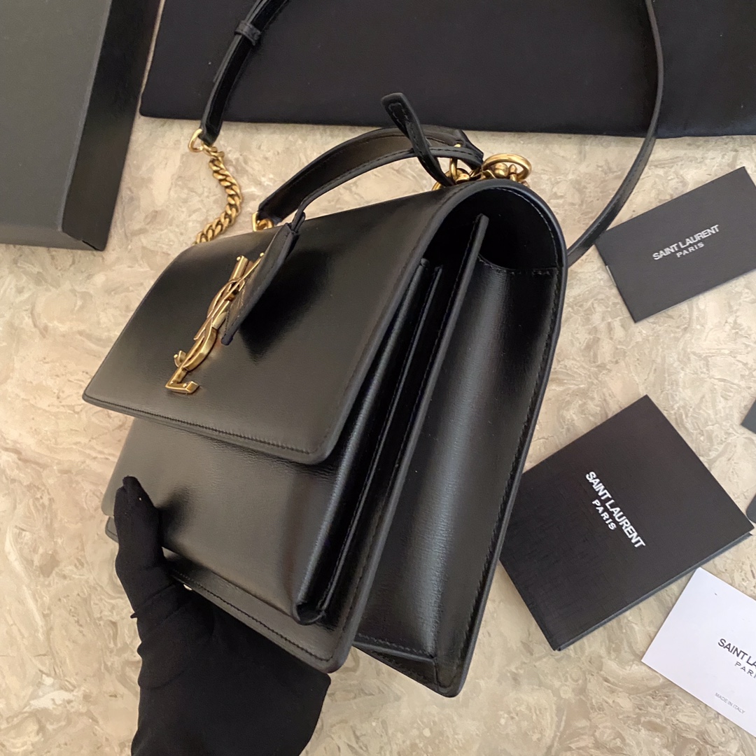 Medium Sunset Satchel in Smooth Leather Bag - Image 9