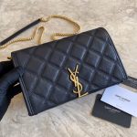 Becky Double-Zip Pouch in Quilted Matte Leather Bag