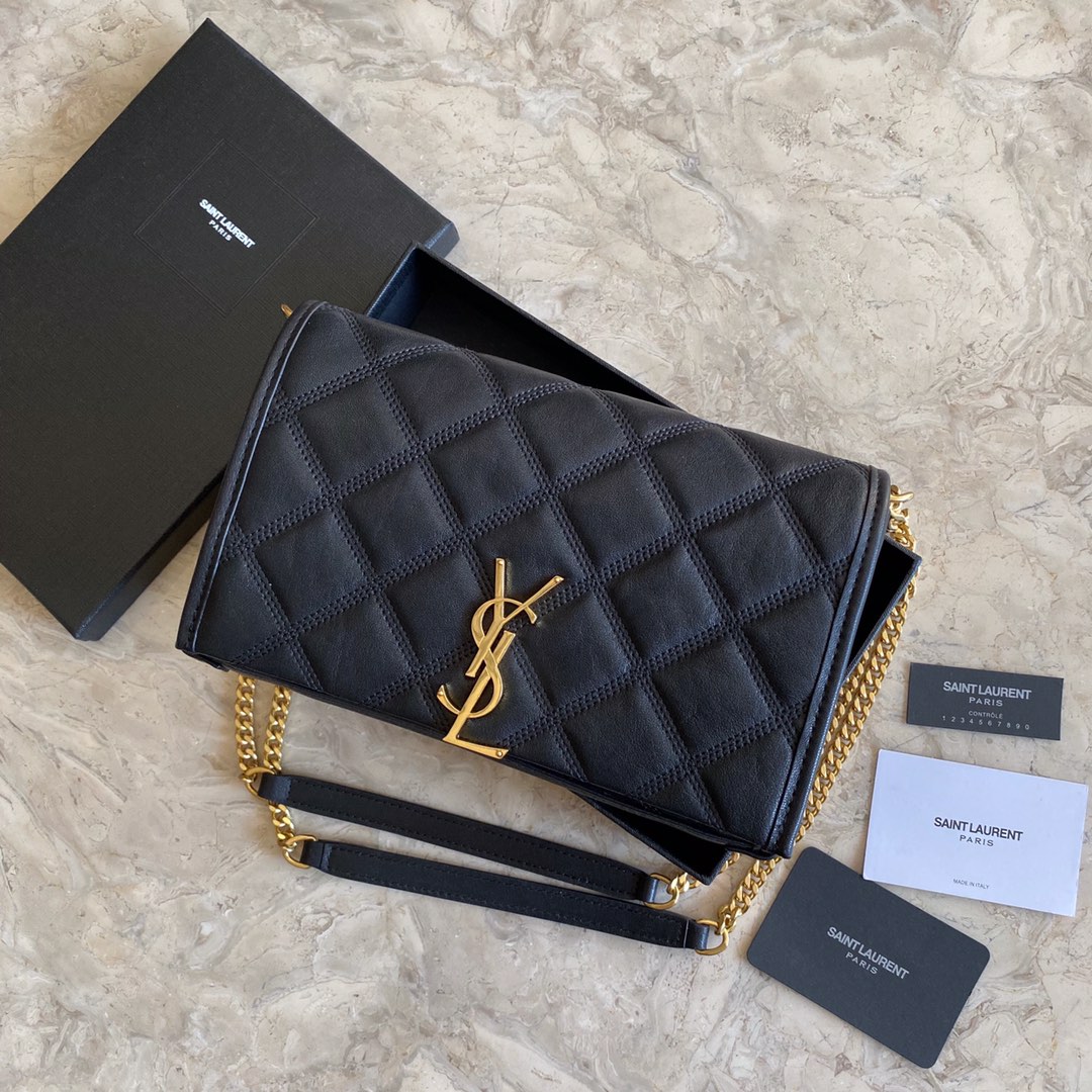 Becky Double-Zip Pouch in Quilted Matte Leather Bag - Image 2
