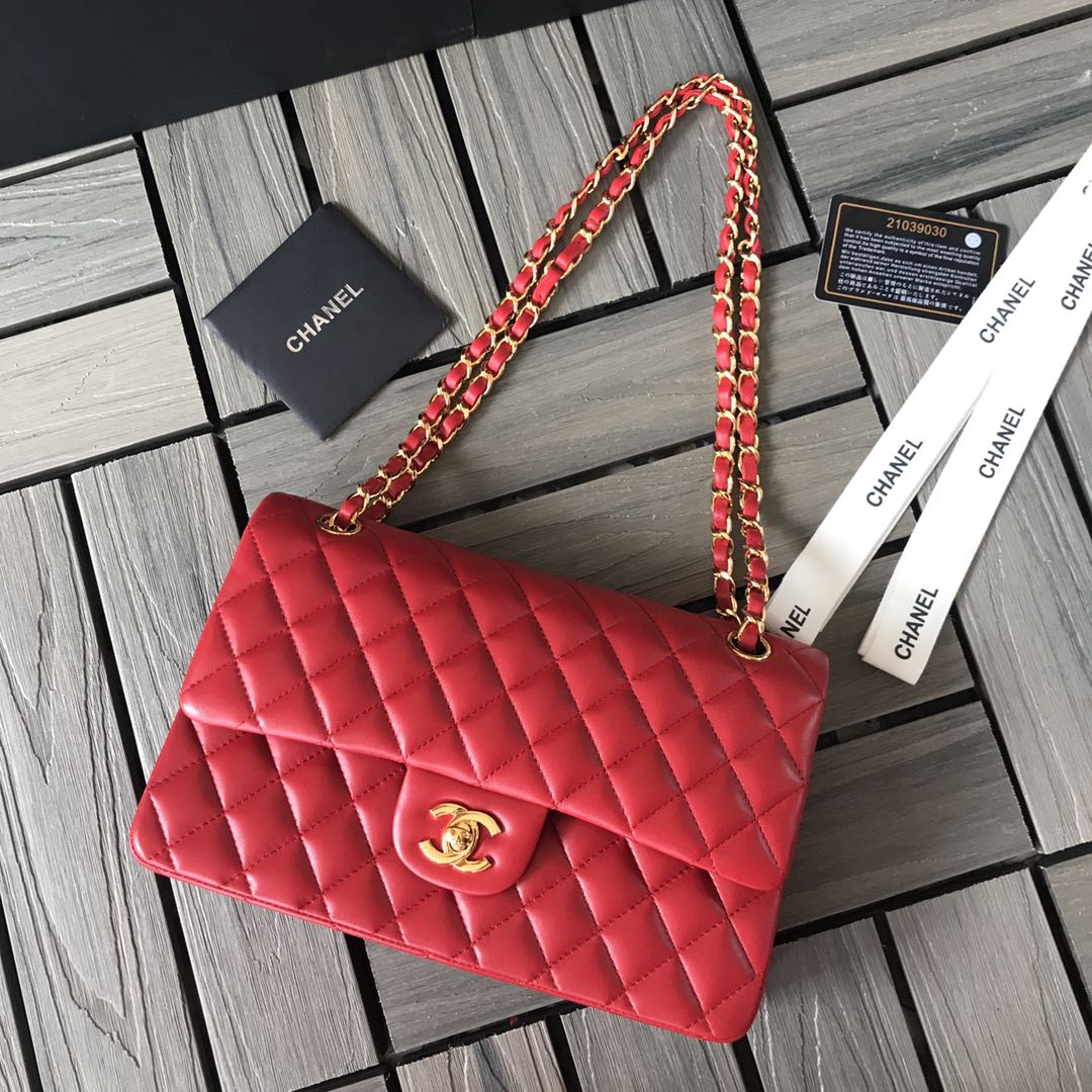 Chanel Flap Bag — Red - Image 8