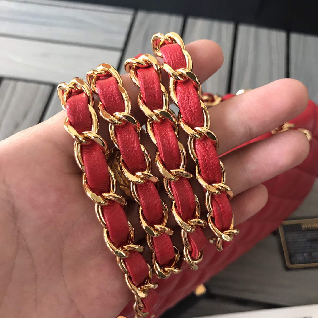 Chanel Flap Bag — Red - Image 4