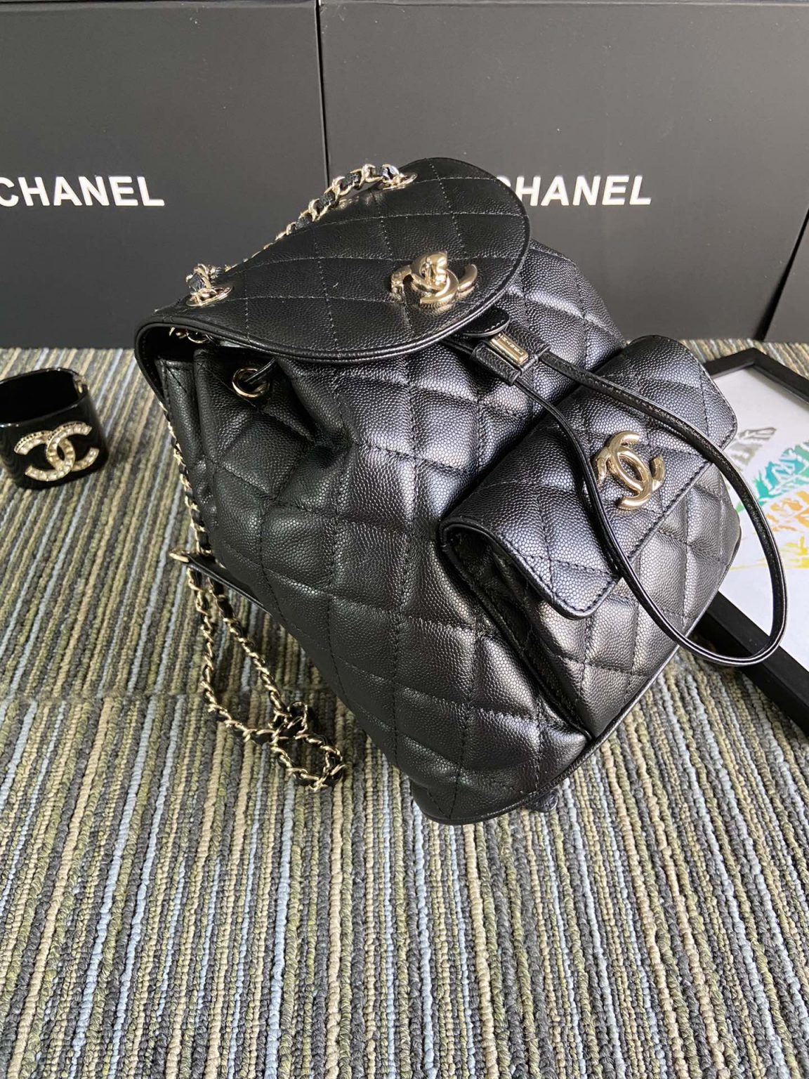 Chanel Pattern Backpack - Image 7