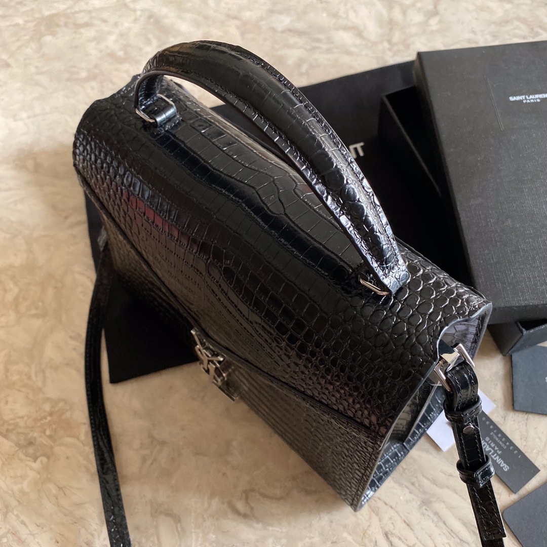 Cassandra Monogram Clasp in Matte Python Bag - Image 3