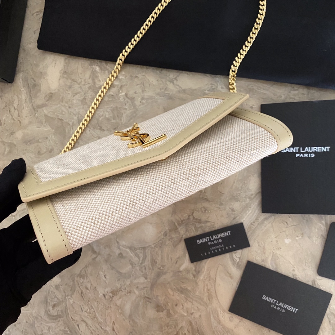 Uptown Pouch in Canvas and Smooth Leather Bag - Image 2