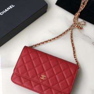 Chanel in Red Bag