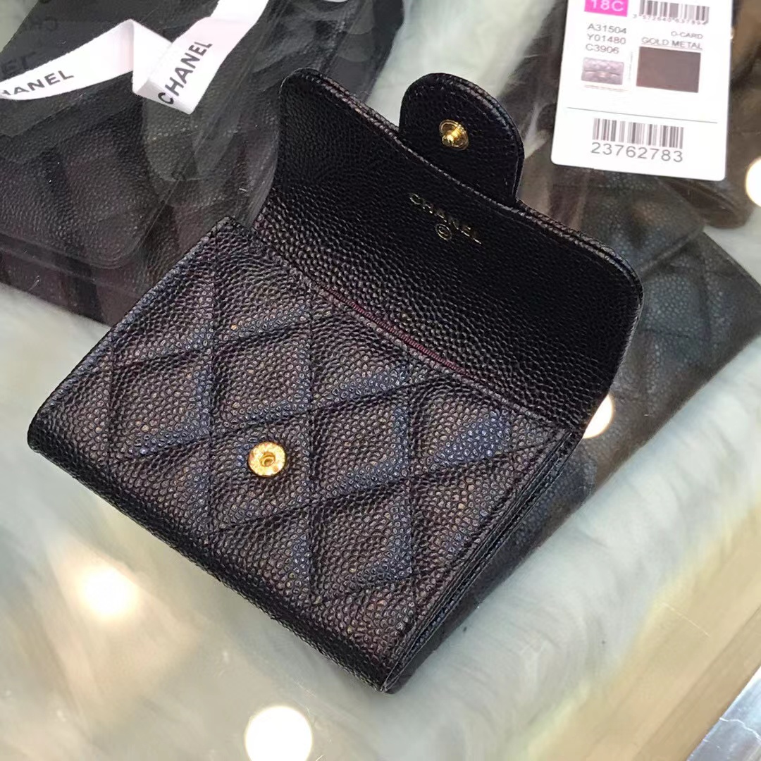 Chanel Classic Leather in Black Bag - Image 5