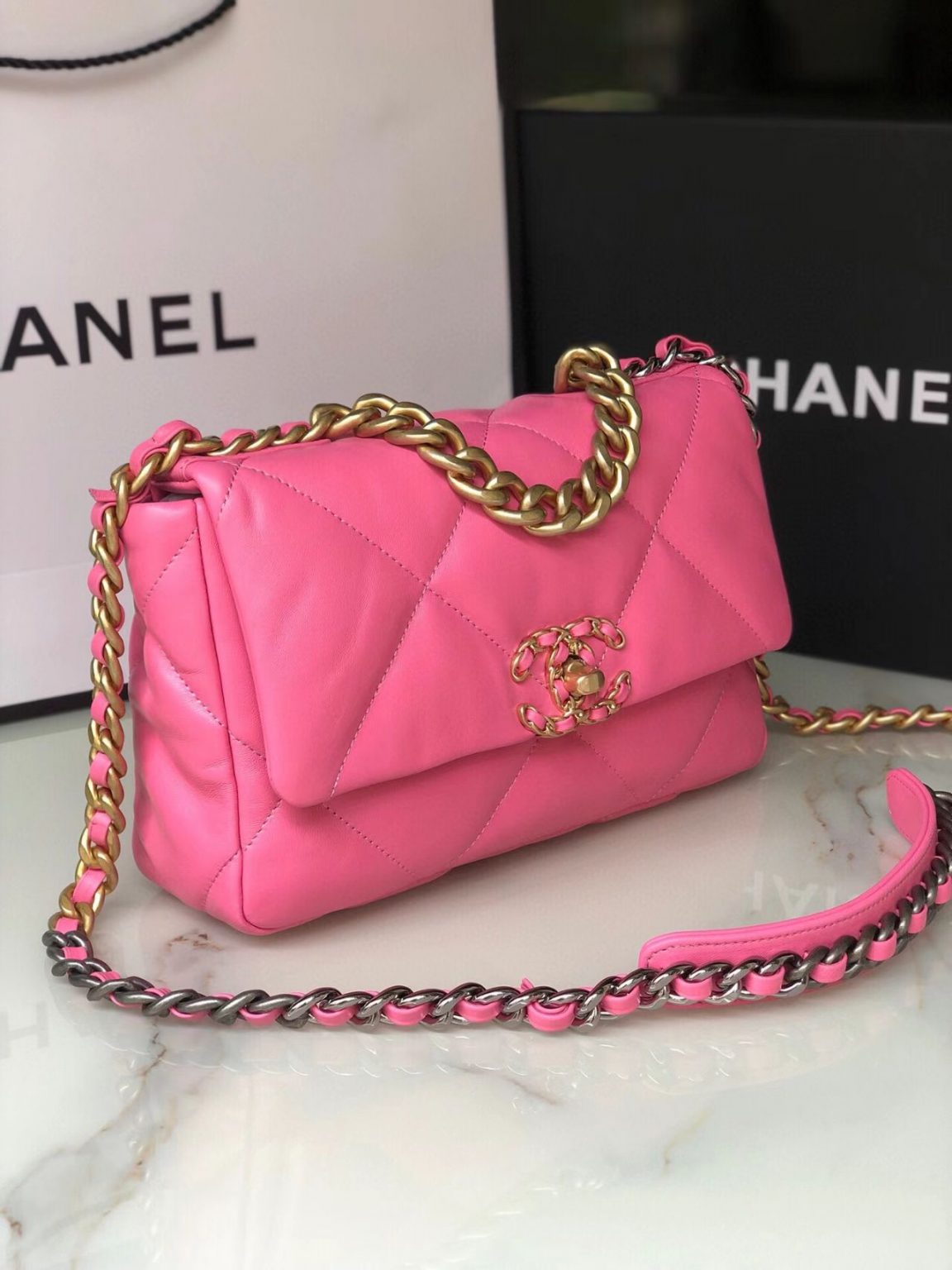 Chanel Pink Flap Bag - Image 7