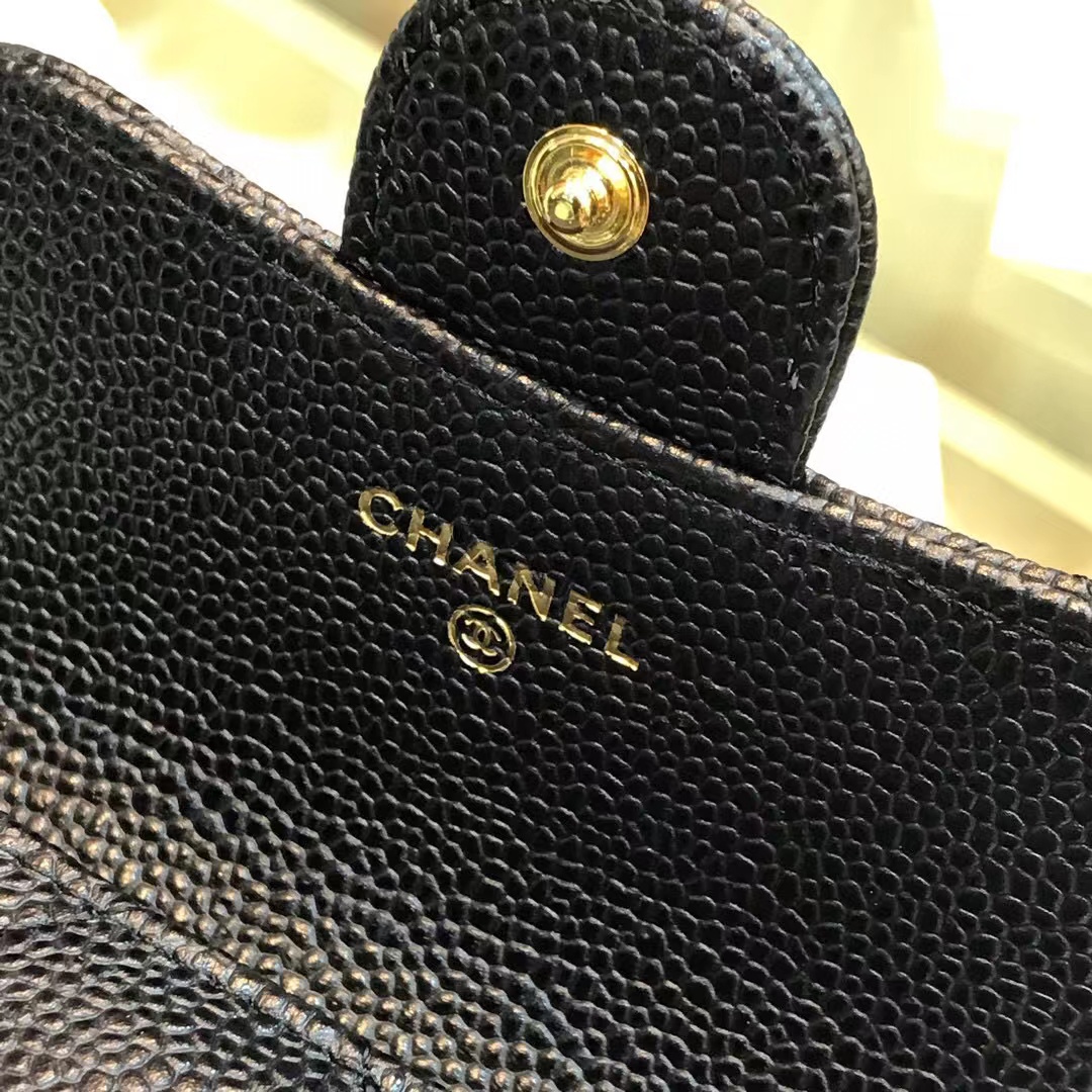 Chanel Classic Leather in Black Bag - Image 3