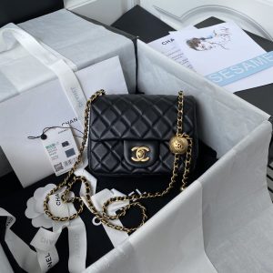 Chanel Cf Square with Bag — Gold
