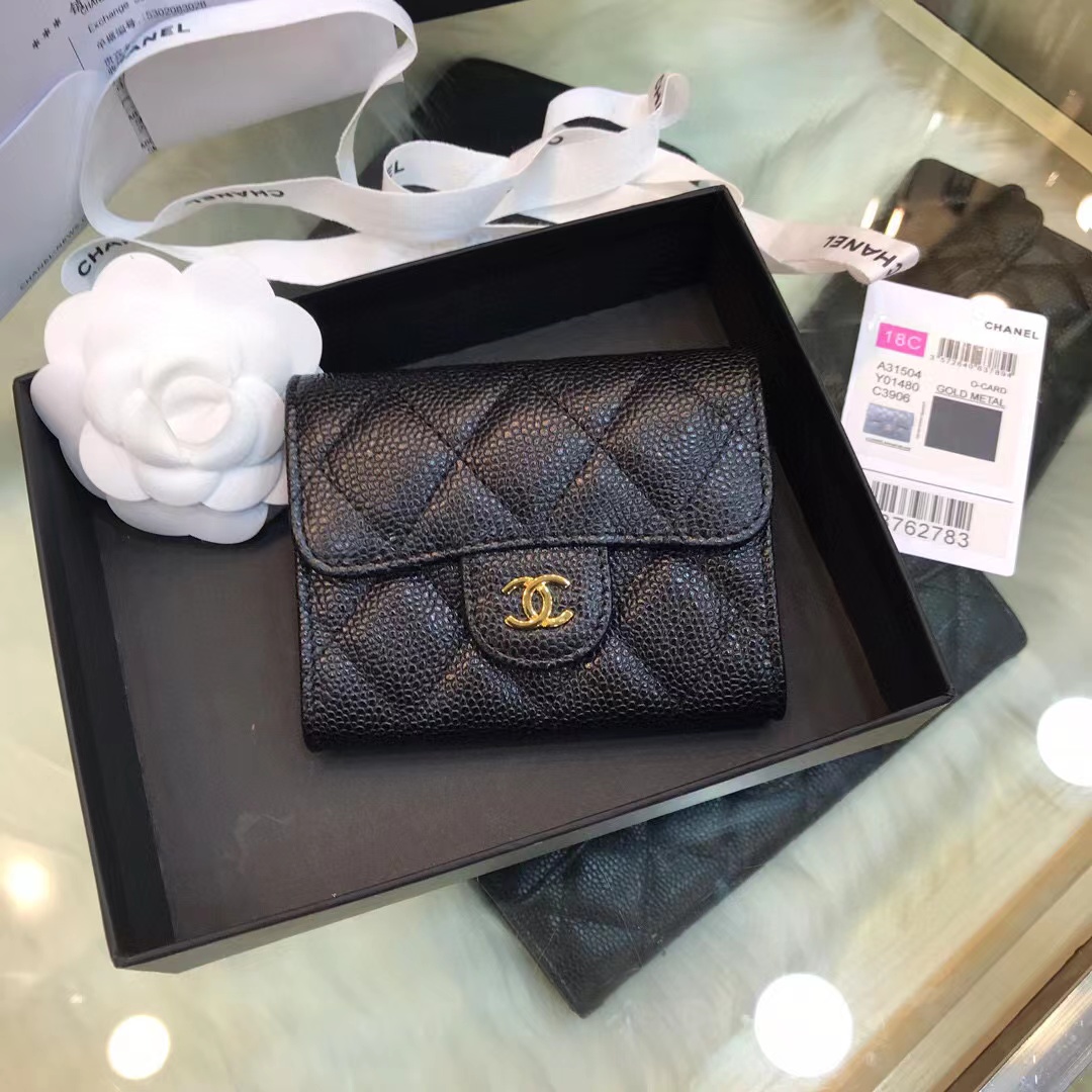 Chanel Classic Leather in Black Bag