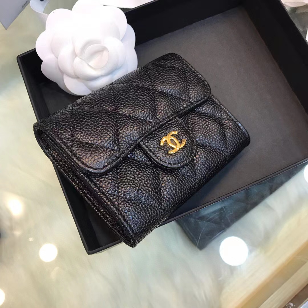 Chanel Classic Leather in Black Bag - Image 8