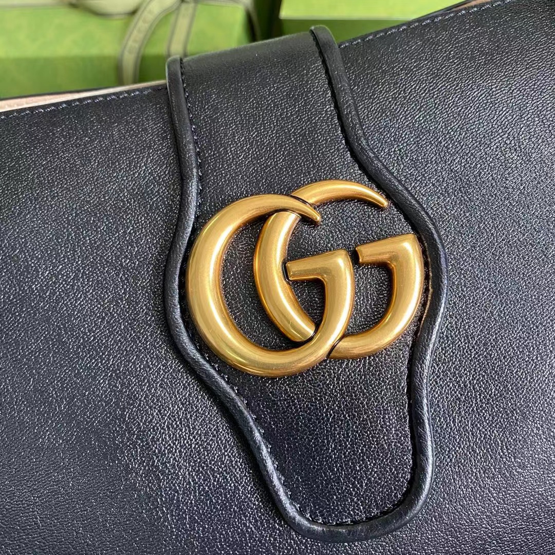 Gucci Small Double G Leather Tote - Image 8