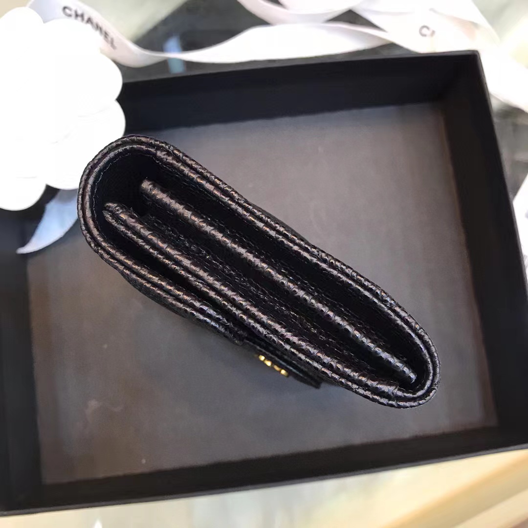 Chanel Classic Leather in Black Bag - Image 7