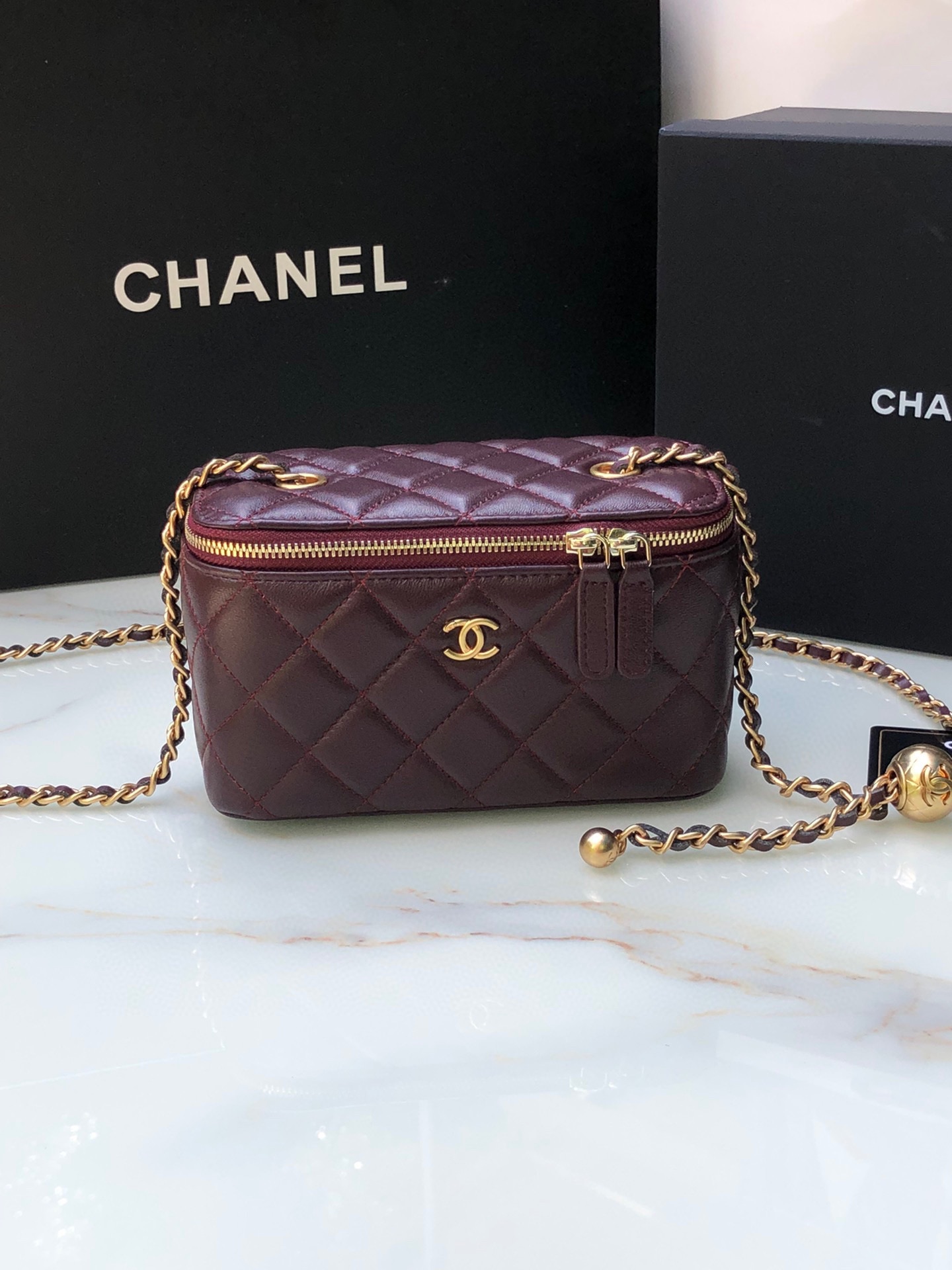 Chanel Classic Vanity 22C Bag with Chain
