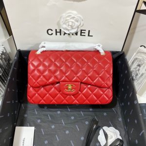Chanel Flap in Red Kalor-Large Bag
