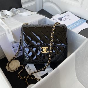 Mini Flap Bag in Black