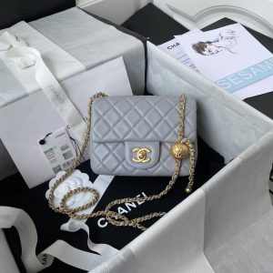 Chanel Cf Quadratisch with Gold Ball Bag