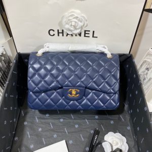 Chanel in Blue Flap Large Bag