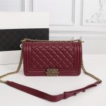 Chanel Black Kaviar Ghw Wine Bag