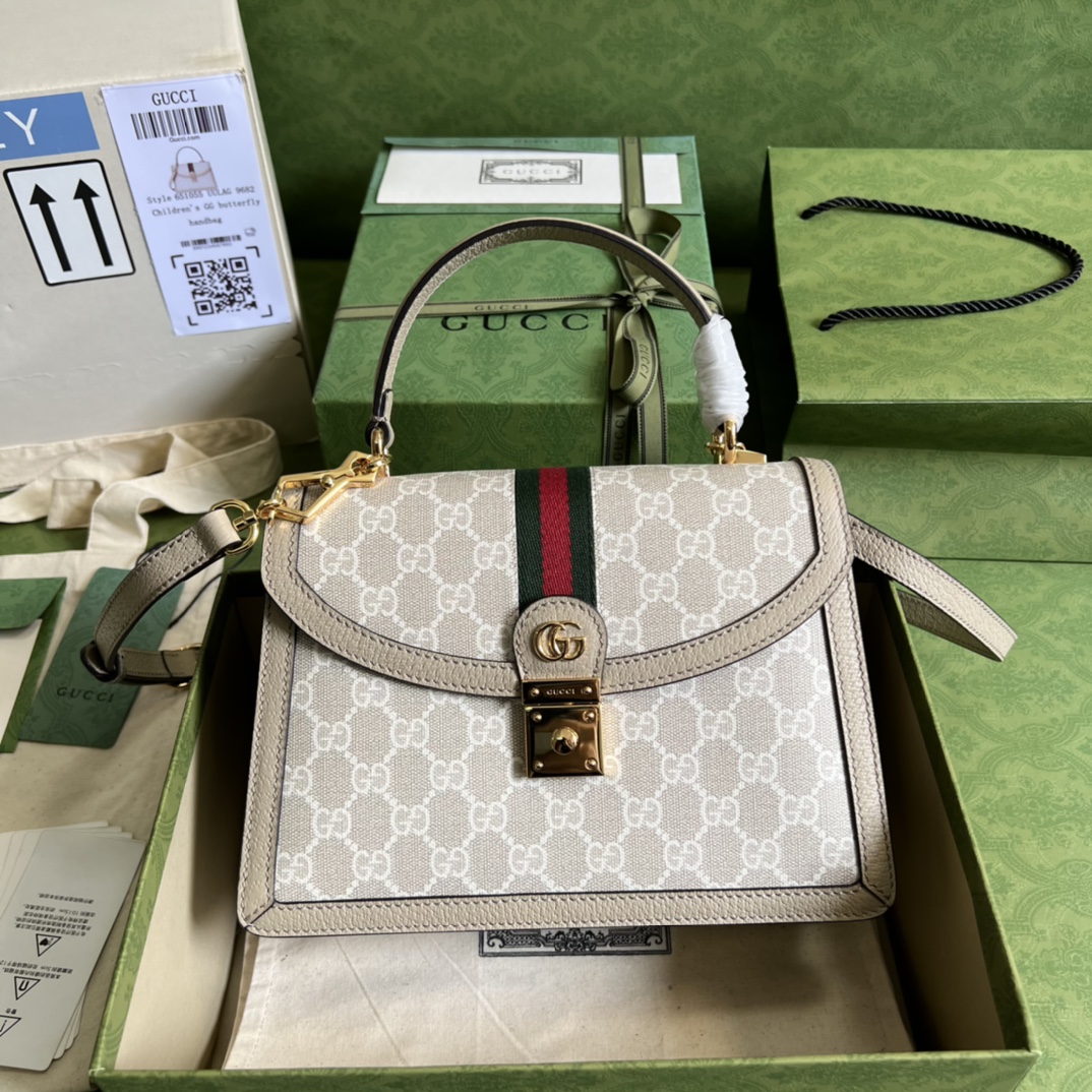 Gucci Small Ophidia with Henkel and Web Bag - Image 3