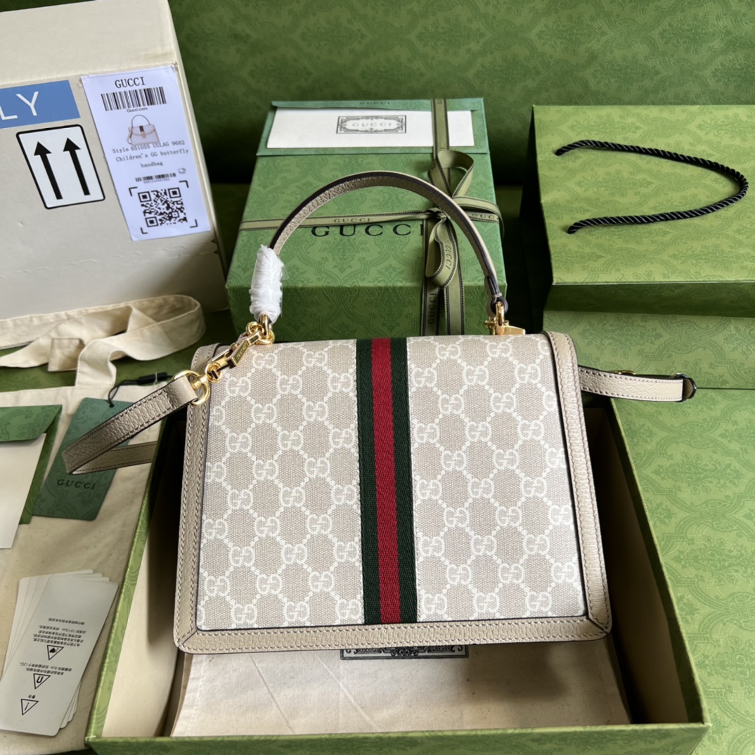 Gucci Small Ophidia with Henkel and Web Bag - Image 4