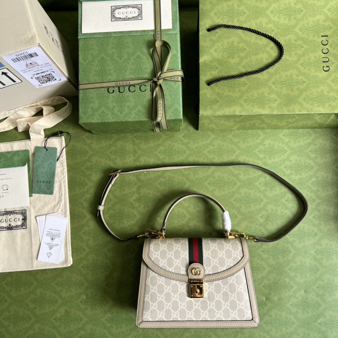 Gucci Small Ophidia with Henkel and Web Bag - Image 11