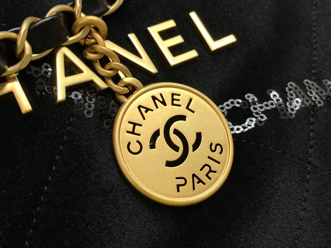 Chanel Black 22 Bag - Image 8