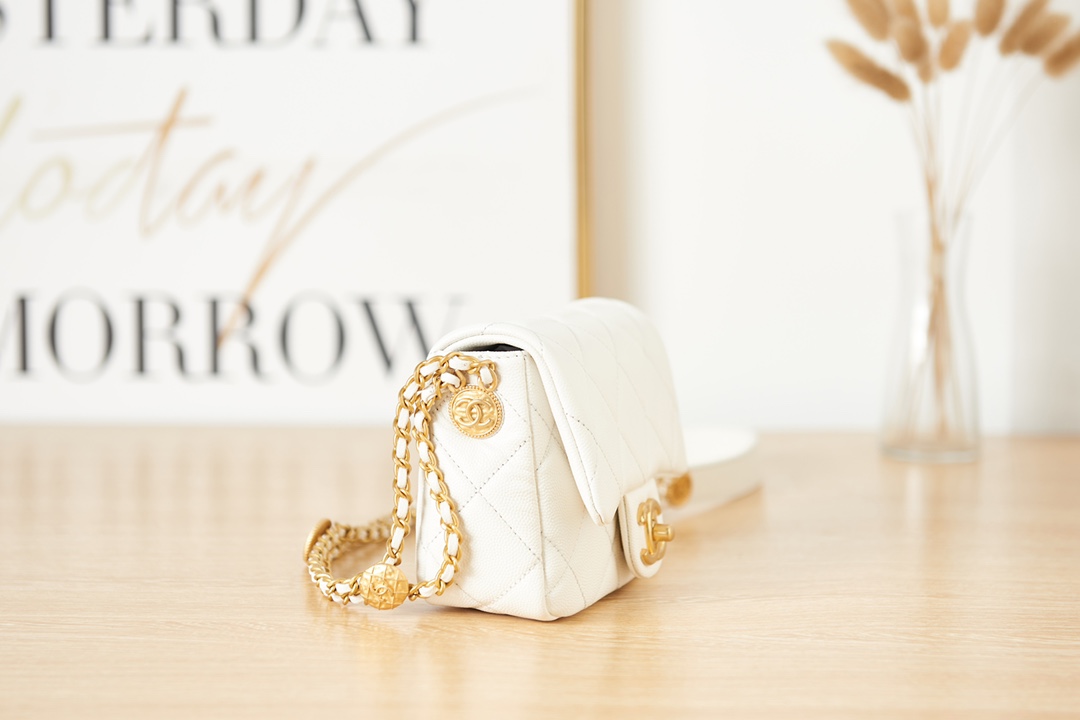 Chanel Mini Classic Flap Bag — White - Image 2