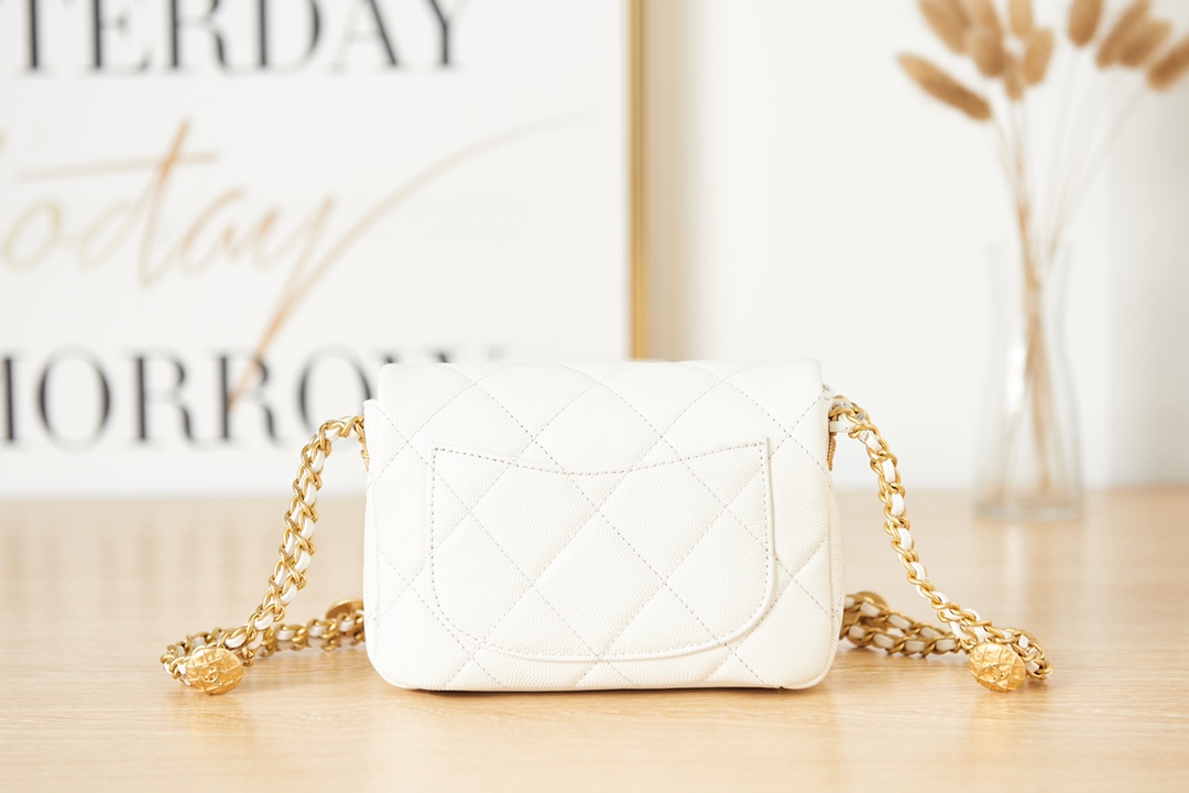 Chanel Mini Classic Flap Bag — White - Image 3