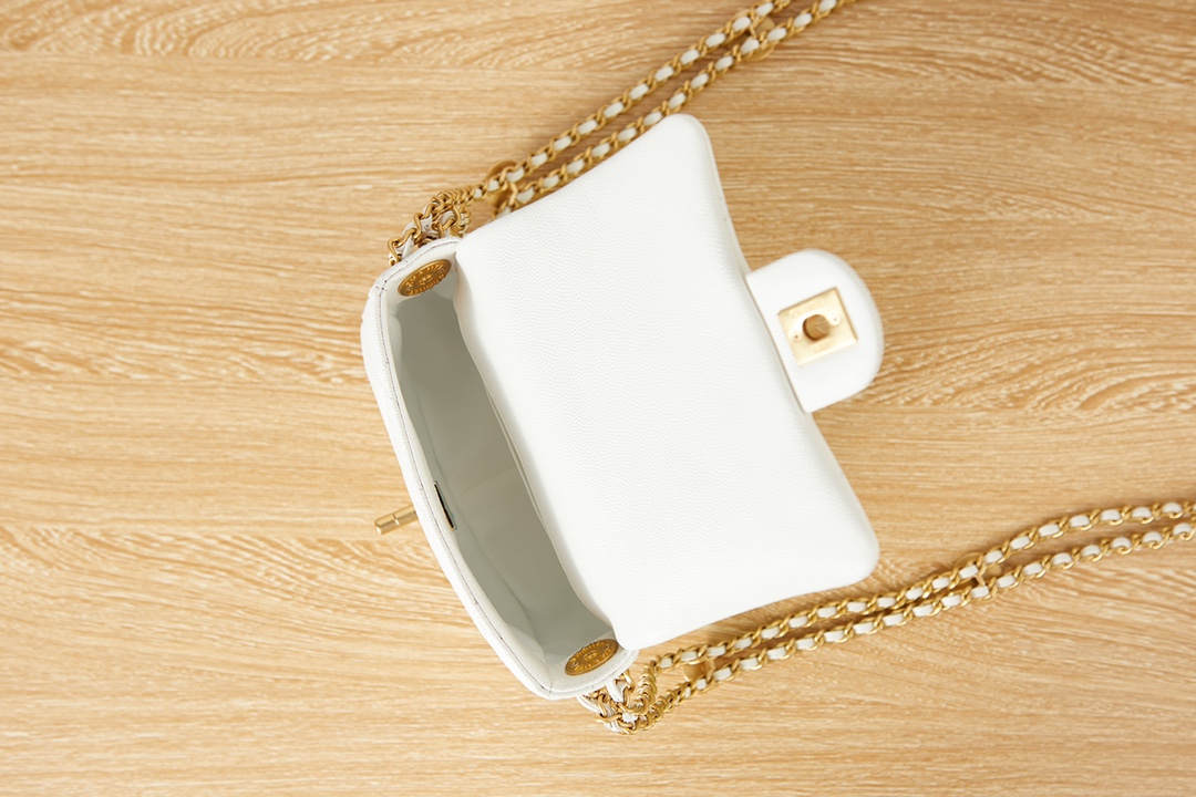 Chanel Mini Classic Flap Bag — White - Image 6