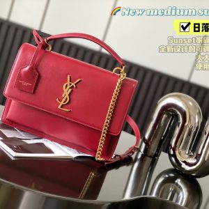 YSL Sunset Medium Top Handle in Smooth Bag Leather