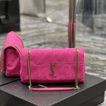 Jamie Medium Chain Bag "Carre Rive Gauche" in Lambskin and Suede Bag