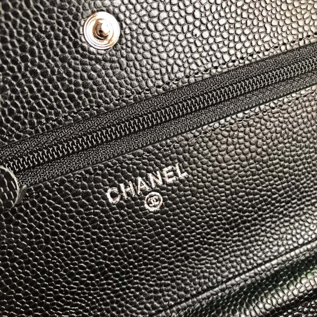 Chanel in Black Caviar WOC Bag - Image 3